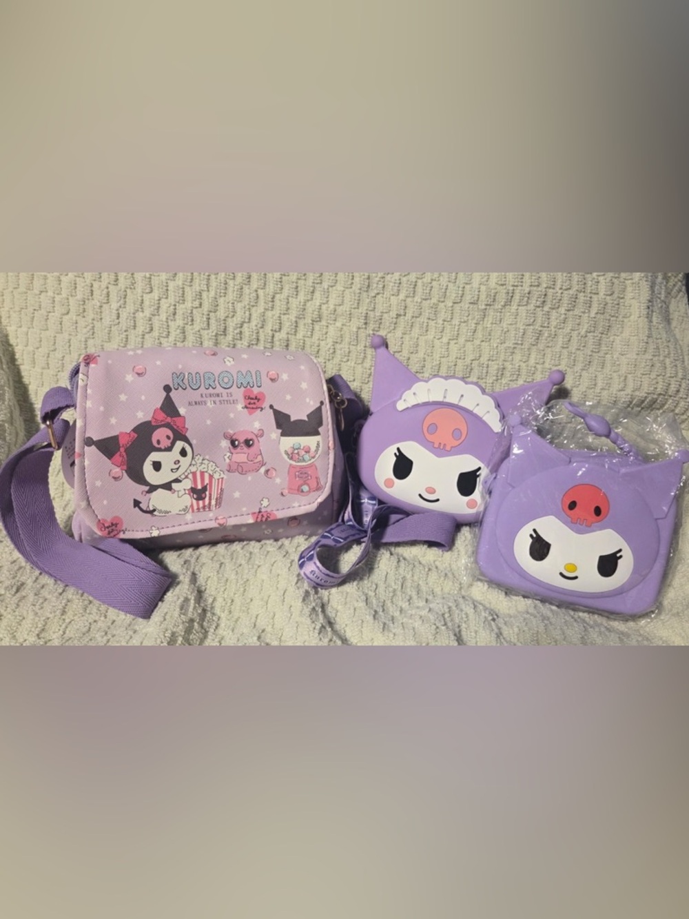 Kuromi Lavender Character Crossbody Bag Collection